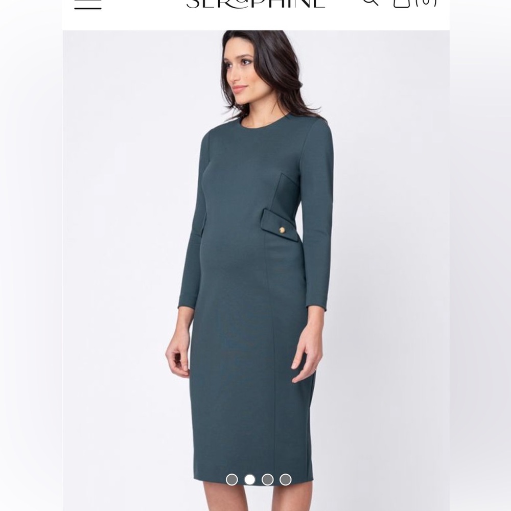 FOREST GREEN MATERNITY DRESS